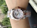 Fake Rolex Datejust 2-Tone Rose Gold Oyster White Face Watch 31mm